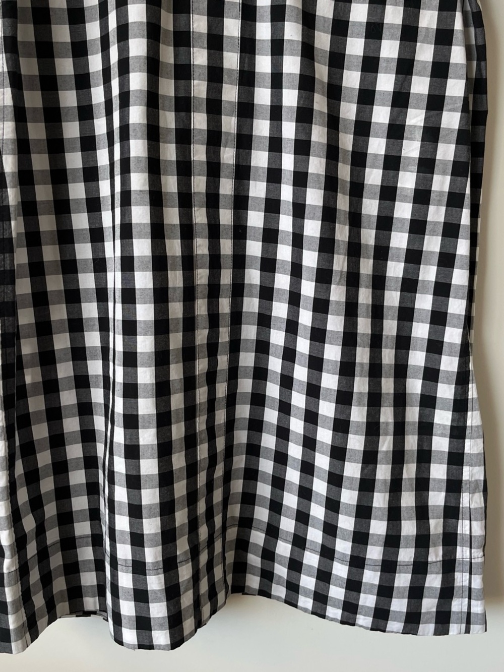 J. Crew Black and White Gingham Short-Sleeve Shirt Dress - Picture 4 of 7
